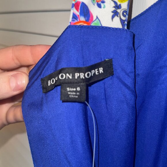 NWT Boston Proper Womens Dress 6 - Capri Tile Print - Colorful Resort Vacation - Picture 6 of 9